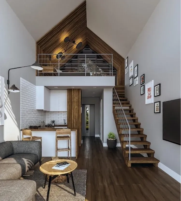 Không gian yên bình với nhà mái thái có gác lửng ở quê