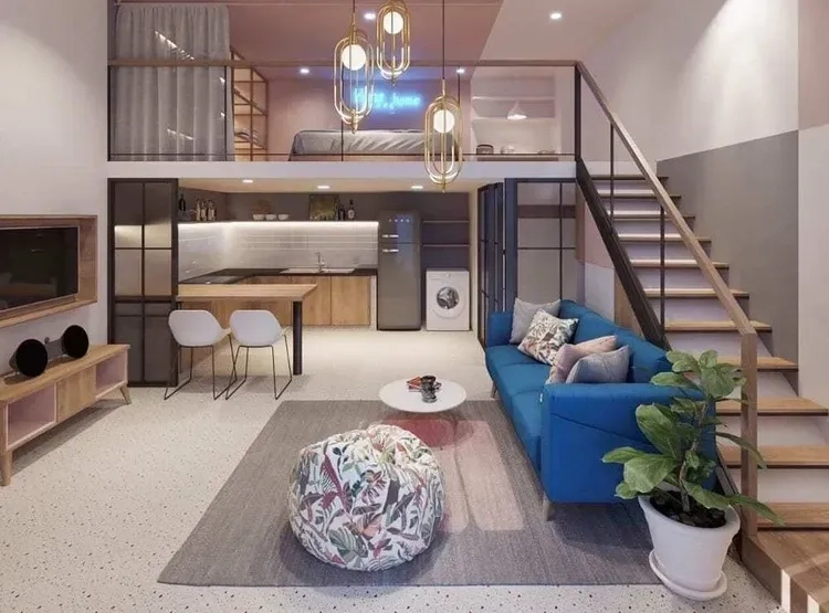 Nét sang trọng của nhà mái thái có gác lửng tân cổ điển