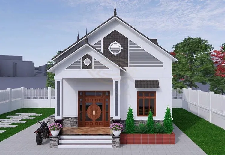 Giải pháp tiện nghi từ nhà mái thái mới 1 tầng