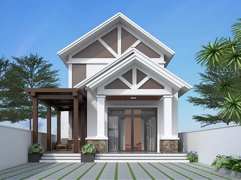 Không gian sống hài hòa với nhà mái thái nhỏ đẹp tinh tế