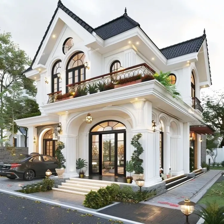 Nhà mái thái sân vườn nông thôn gần gũi yên bình