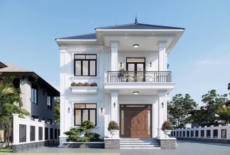 Nhà mái thái tân cổ điển 3 tầng nổi bật đẳng cấp