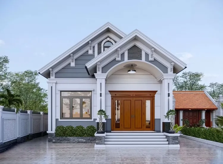 Phù hợp làng quê với nhà mái thái vuông nông thôn