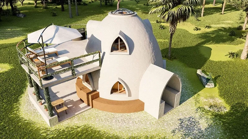 Mẫu nhà mái vòm bê tông đúc sẵn đẹp