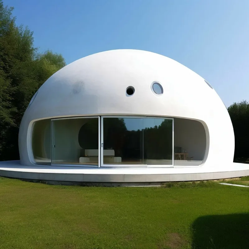 Sơ đồ mặt bằng nhà vòm bê tông rộng