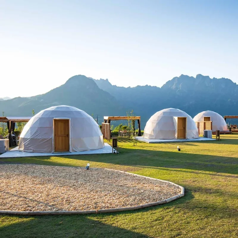 Mẫu bungalow mái vòm giá rẻ đẹp