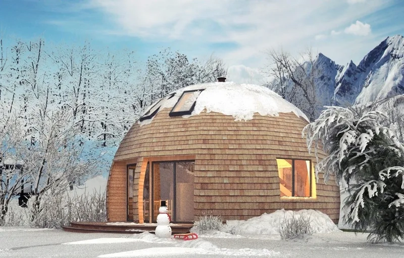 Mẫu nhà mái vòm kiến trúc xanh