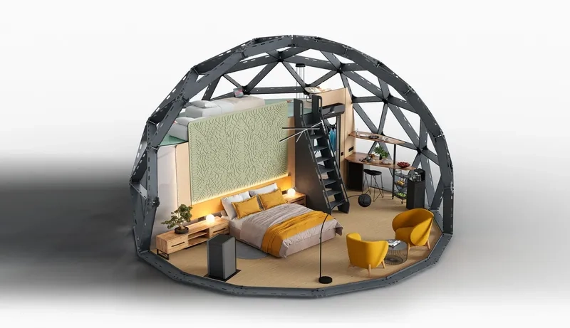 Kiểu bungalow mái vòm giá rẻ hiện đại