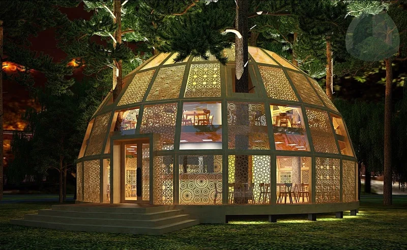 Mẫu nhà mái vòm khung thép giá rẻ