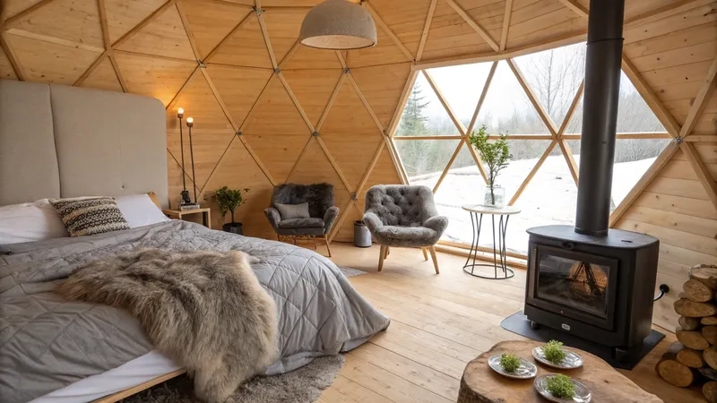 Nhà mái vòm tối giản hiện đại