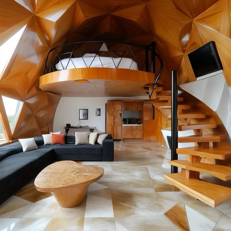 Mẫu nhà vòm tối giản sinh thái