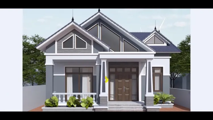 Tối ưu diện tích với nhà nóc thái có gác lửng