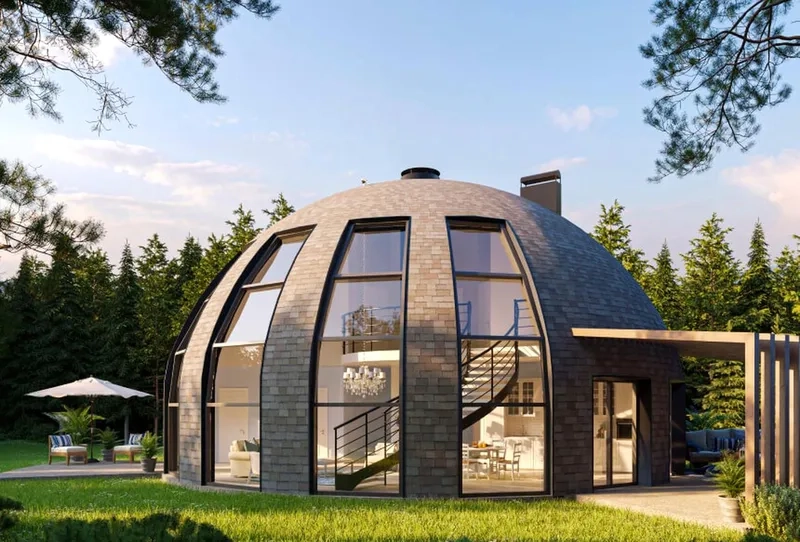 Bản thiết kế nhà mái vòm hình cầu