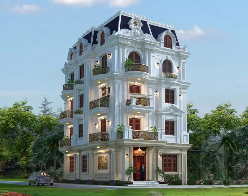 Nhà Mansard quy mô lớn thể hiện tầm vóc công trình