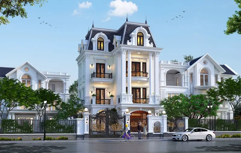 Nhà mái Mansard sang trọng mang vẻ đẹp thượng lưu