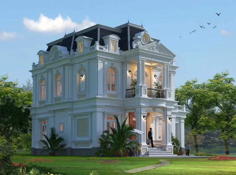 Biệt thự mái Mansard đậm dấu ấn cổ điển Châu Âu