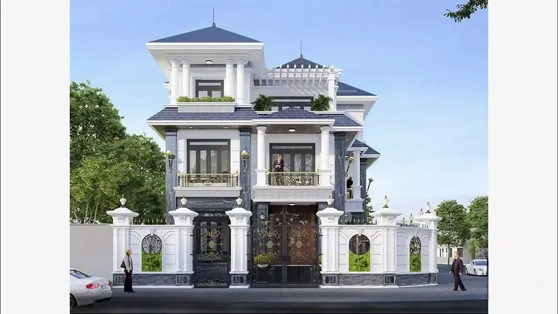 Khám phá mặt tiền biệt thự Mansard đẹp cuốn hút