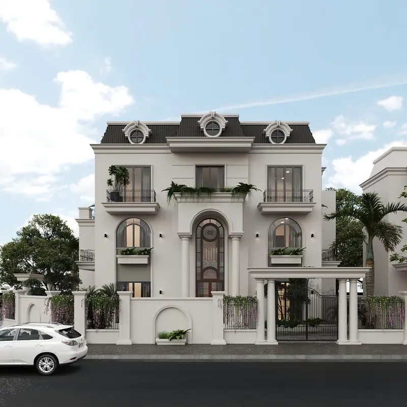 Nhà mái Mansard 4 tầng mang dấu ấn kiến trúc Pháp