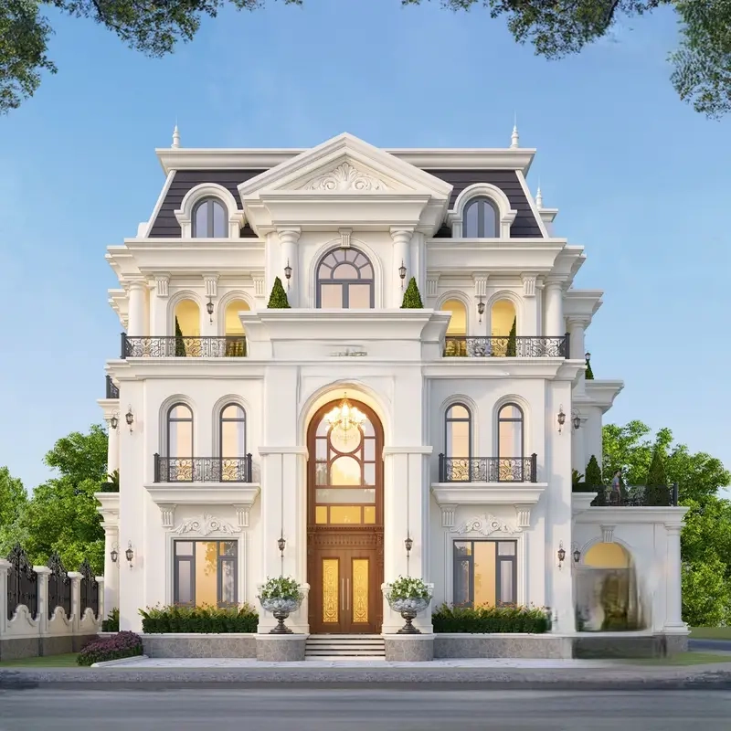 Nhà mái Mansard châu Âu cổ điển gợi vẻ đẹp vượt thời gian