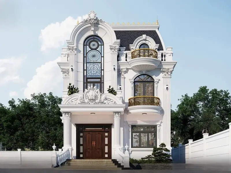 Nhà mái Mansard châu Âu cao cấp nâng tầm không gian