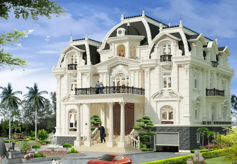 Nhà mái Mansard châu Âu nghệ thuật giàu cảm hứng
