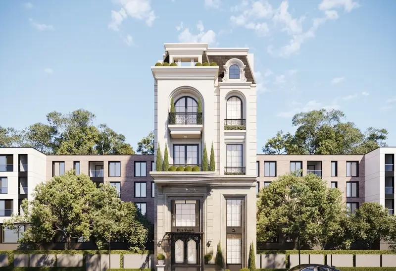 Nhà mái mansard kiểu Pháp đẹp sang trọng thu hút