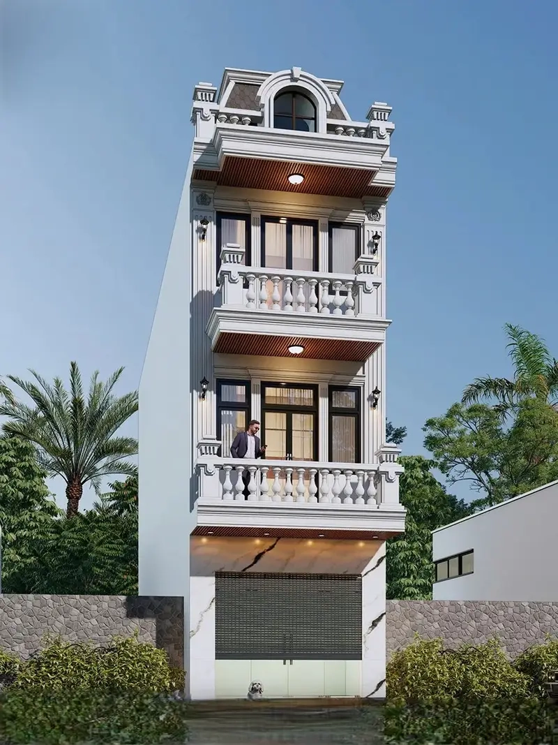 Ảnh nhà phố mái Mansard xu hướng mới nổi bật