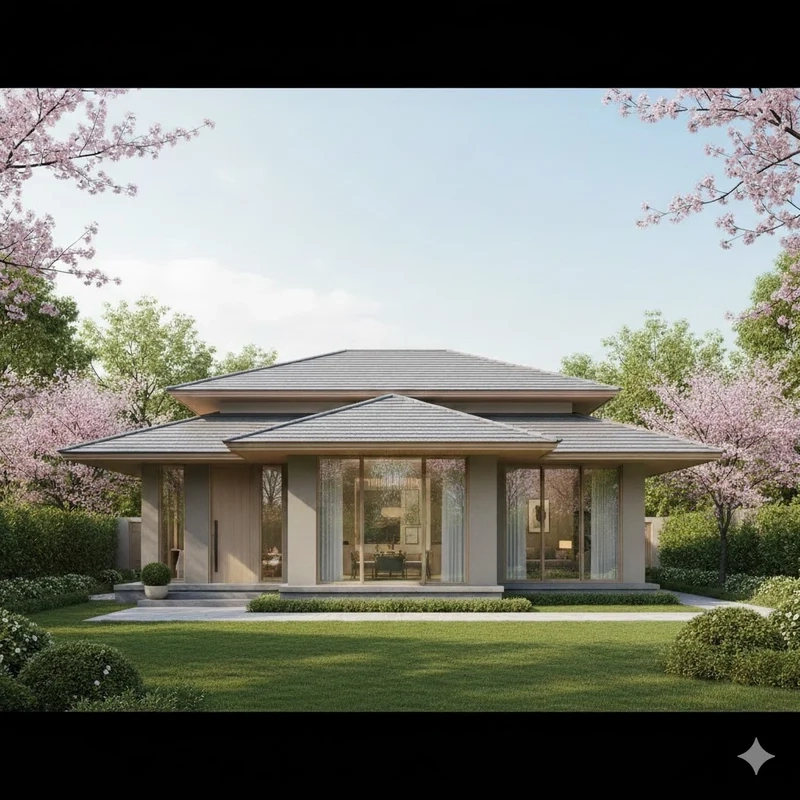 Mẫu nhà mái Nhật đẹp được ưa chuộng