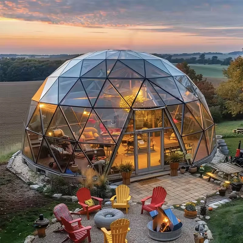 Thiết kế nhà kính mái vòm đẹp hiện đại