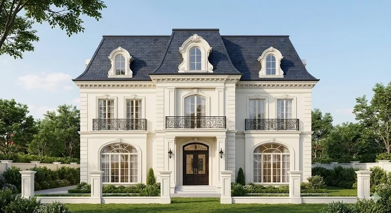 Chọn nhà mái mansard 2 tầng đẳng cấp