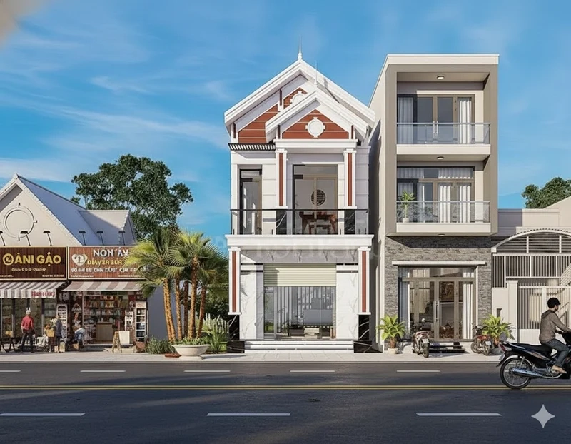 Nhà ống mái Thái hài hòa thẩm mỹ công năng