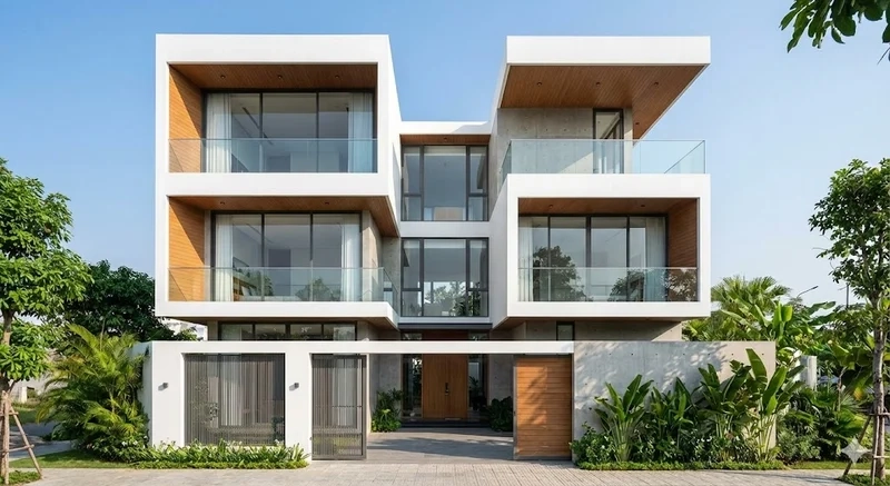 Khám phá Nhà phố mái bằng hiện đại mới nhất