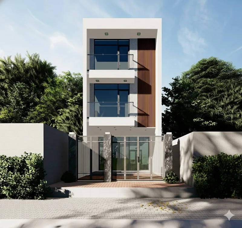 Cảm hứng sống từ Nhà phố mái bằng hiện đại